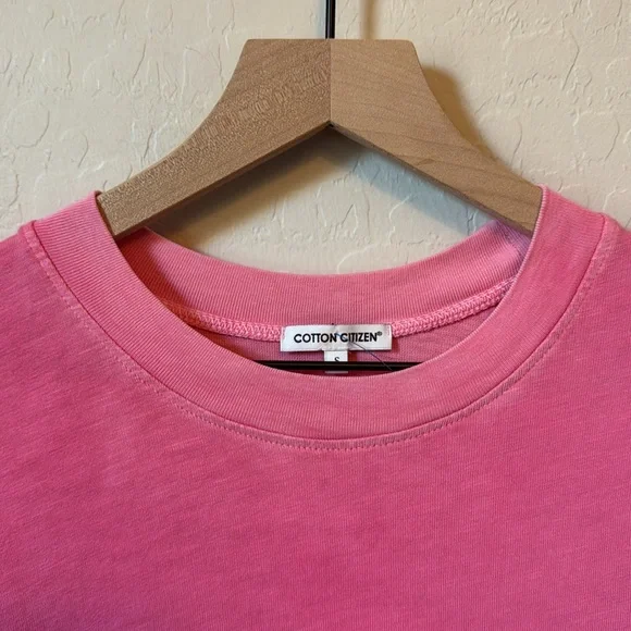 Cotton Citizen x REVOLVE Tokyo 100% Cotton T Shirt Mini Dress Size S Hot Pink - Picture 5 of 9